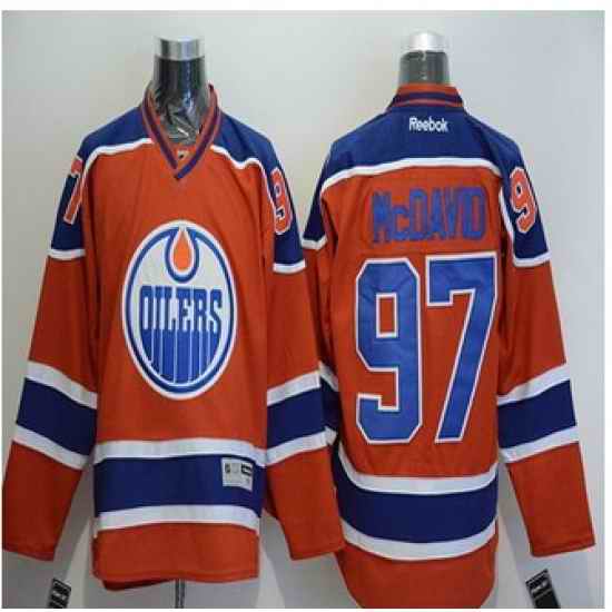 Edmonton Oilers #97 Connor McDavid Orange Stitched NHL Jersey